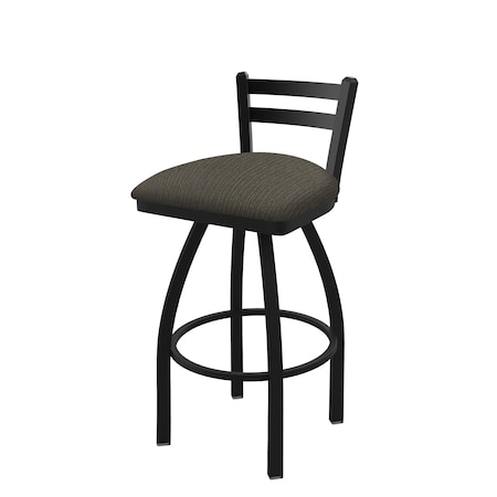 Holland Bar Stool Co 25" Low Back Swivel Counter Stool, Black Wrinkle, Graph Chalice Seat 41125BW019